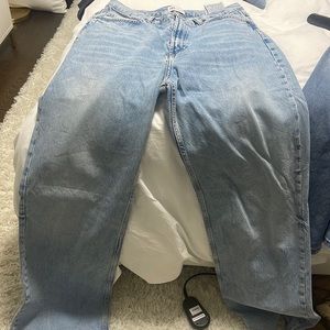 Zara wide leg jeans size 10 light blue wash worn once